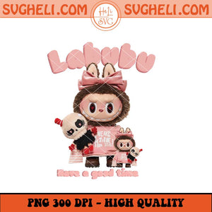Cute Labubu The Monsters Pink Lover Png Cute Labubu Png Sublimation Files