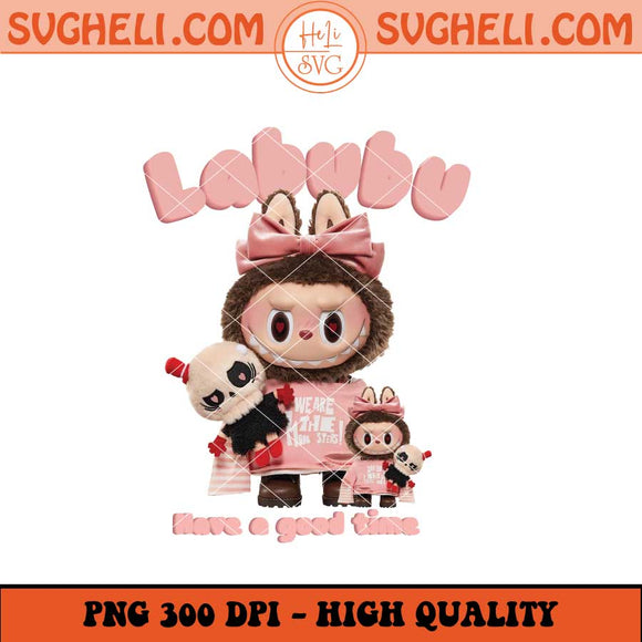Cute Labubu The Monsters Pink Lover Png Cute Labubu Png Sublimation Files