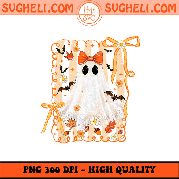 Cute Lace Ghost Png Boo In Boojee Png Halloween Boo Lace Png Sublimation Design