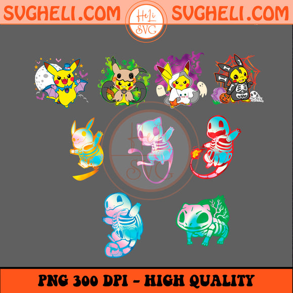 Pokemon Halloween Png Bundle Cute Pikachu Halloween Png