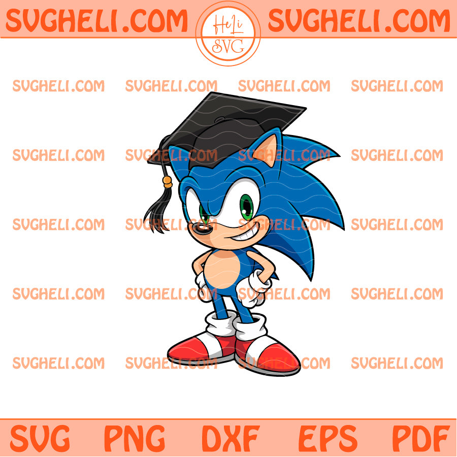 Cute Sonic Graduation Svg Sonic Movie Graduation Svg