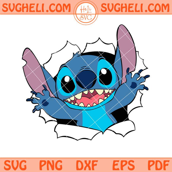 Cute Stitch Svg Funny Disney Stitch Svg Stitch Cartoon Svg Png Dxf Eps Files
