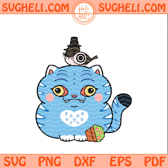 Cute Tiger Derpy and Bird Svg Demon Hunter Tiger Svg Png Dxf Eps Pdf Files