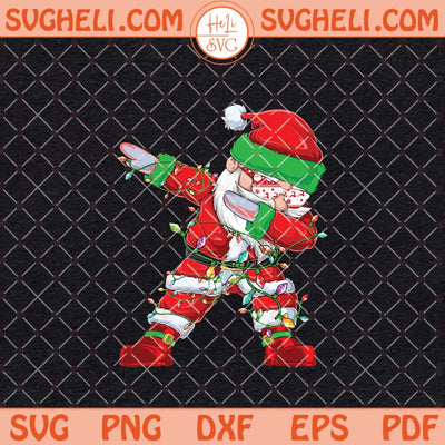 Dabbing Santa With Christmas Lights Svg Sanra Claus Svg Dxf Eps Files
