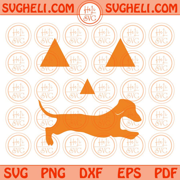 Dachshund Pumpkin Svg Halloween Pumpkin Dachshund Svg Png Dxf Eps Files