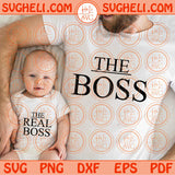 Dad and Son and Daughter Matching Svg The Boss The Real Boss Svg Png Dxf Eps Files