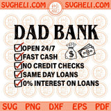 Dad bank Svg Funny Dad Svg Father's Day Svg Dad of Girls Svg Banker Svg Png Dxf Eps Files