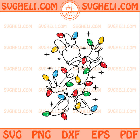 Daisy Duck Christmas Lights Svg Daisy Duck Christmas Svg
