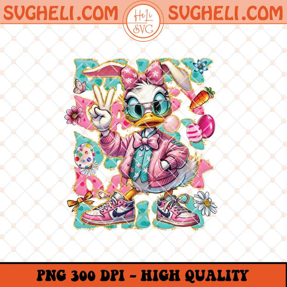 Daisy Duck Easter With Sunglasses Png Daisy Duck Bunny Png Sublimation Files