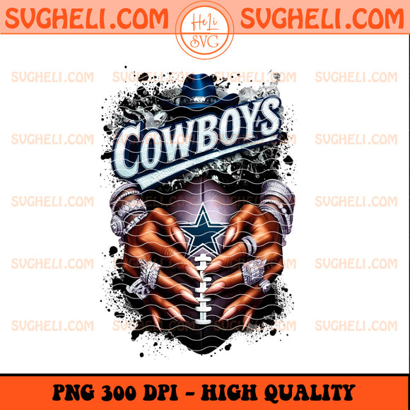 Dallas Cowboys NFL Hand Nail Finger Png
