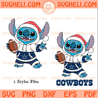 Dallas Cowboys Stitch Football Christmas Svg