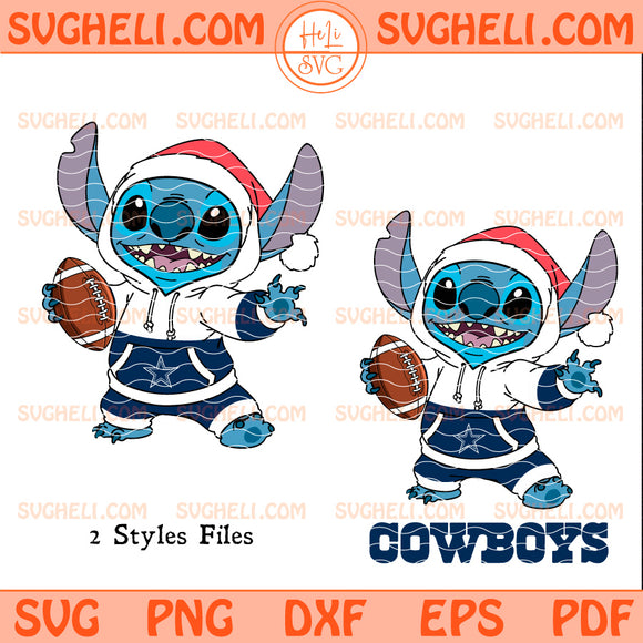 Dallas Cowboys Stitch Football Christmas Svg
