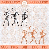 Dancing Skeletons Halloween Svg Skeletons Halloween Dancing Svg Png Sublimation Dxf Eps Files