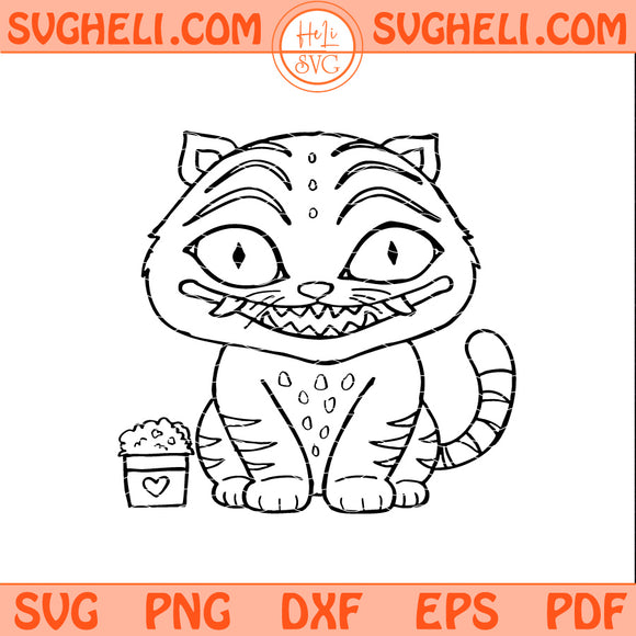 Demon Hunters Cat Svg KPop Demon Hunters Tiger Derpy Svg