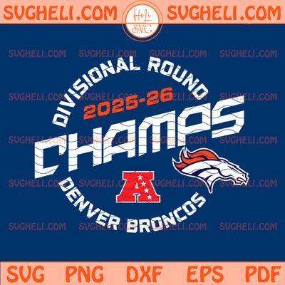 Denver Broncos 2025-26 AFC Divisional Round Champions Svg