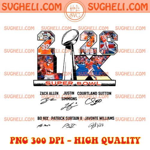 Denver Broncos Championship Super Bowl LX 2026 Signature Png