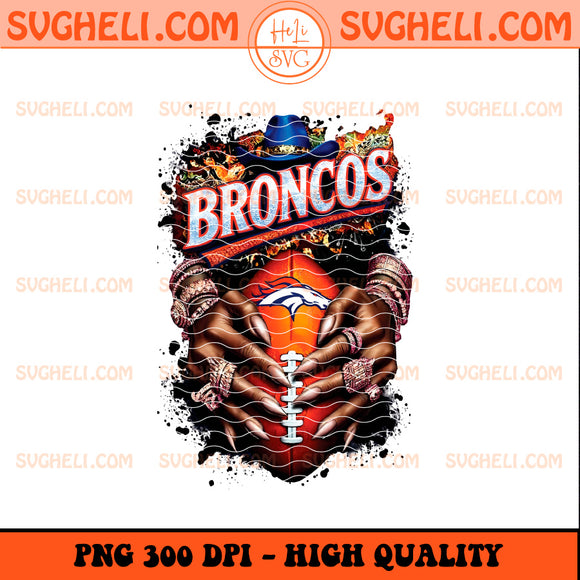 Denver Broncos NFL Hand Nail Finger Png