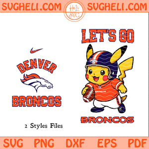 Denver Broncos Pokemon NFL Svg Denver Broncos Svg
