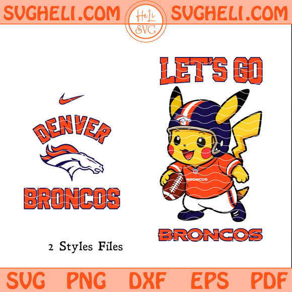 Denver Broncos Pokemon NFL Svg Denver Broncos Svg