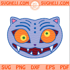 Cute Derpy Tigers Face Svg Funny Tiger Derpy Demon Svg Png Dxf Eps Pdf Files