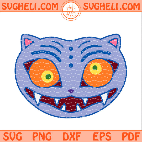 Cute Derpy Tigers Face Svg Funny Tiger Derpy Demon Svg Png Dxf Eps Pdf Files
