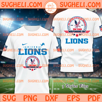 Detroit Lions USA 250th Anniversary Svg Detroit Lions Svg