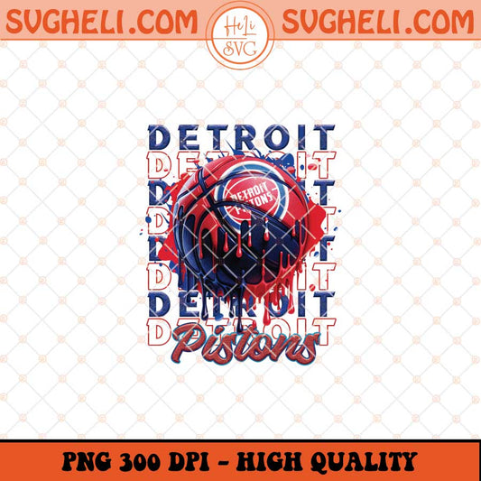 Detroit Pistons Basketball Png NBA Basketball Png Sublimation Files