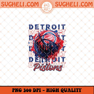 Detroit Pistons Basketball Png NBA Basketball Png Sublimation Files