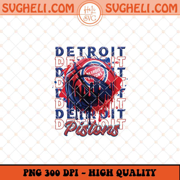 Detroit Pistons Basketball Png NBA Basketball Png Sublimation Files