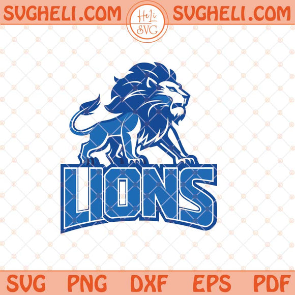 Detroit Svg Detroit Football Svg Michigan Football Svg Lions Svg Dxf Eps Files