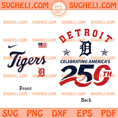Detroit Tigers America 250th Anniversary 2026 Svg