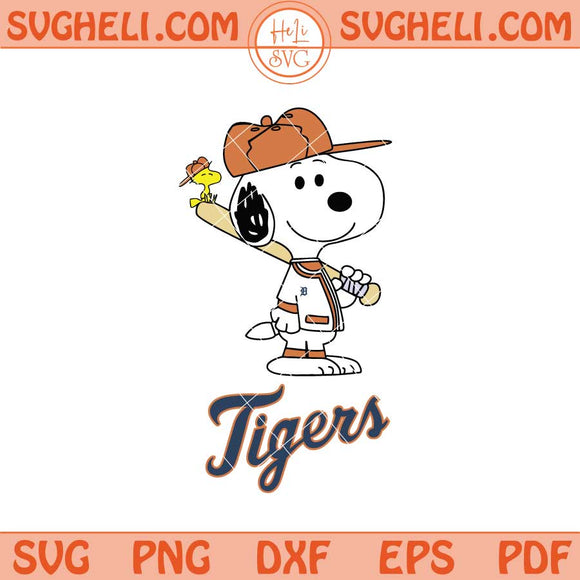 Detroit Tigers Snoopy Baseball Svg Detroit Tigers MLB Svg Png Dxf Eps Files