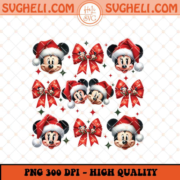 Disney Coquette Bows Gingerbread Christmas Tree Png Sublimation Files