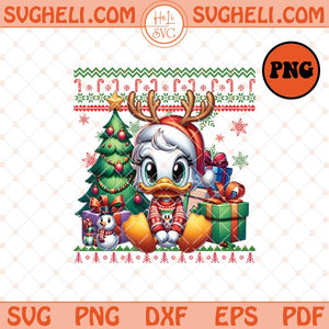 Disney Daisy Duck Ugly Christmas Sweater Png Daisy Duck Png Sublimation Files