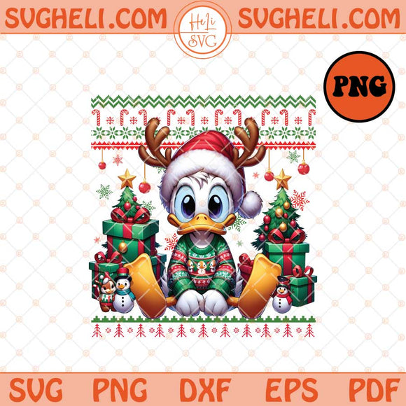 Disney Donald Duck Ugly Christmas Sweater Png Donald Png Sublimation Files