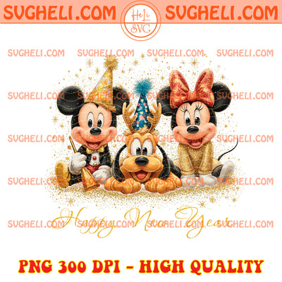 Disney Friends Happy New Year 2026 Png Disney Year 2026 Png