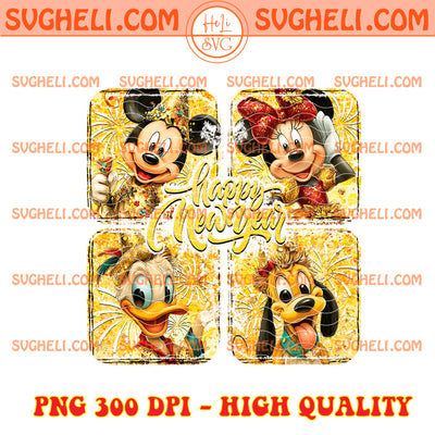 Disney Friends Holiday New Year Png Glitter New Year Png