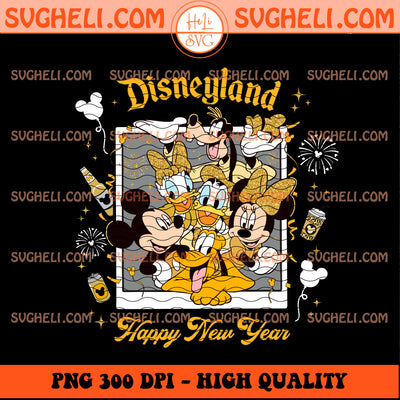 Disney Mickey And Friends Happy New Year Png