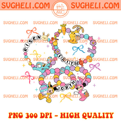 Disney Mickey and Friends Easter Friendship Bracelet Png
