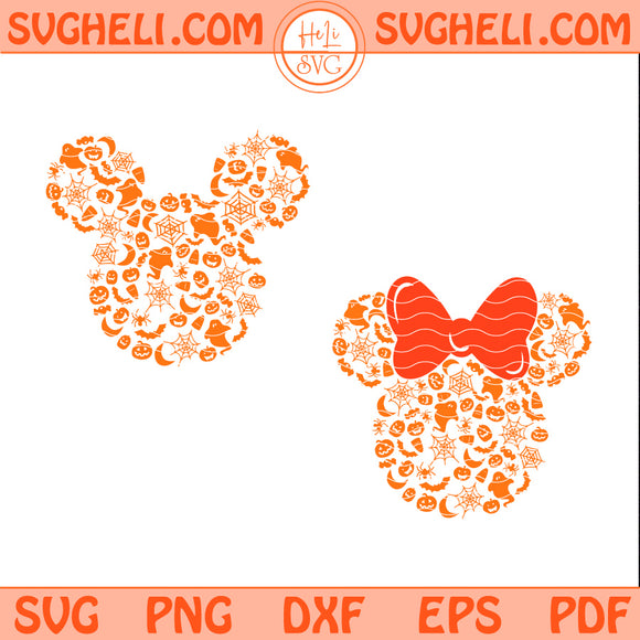 Disney Minnie Mouse Halloween Silhouette Icon Svg