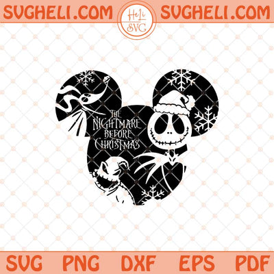 Disney Nightmare Before Christmas Characters Christmas Svg Dxf Eps Files
