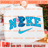 Disney Nike Logo Png Bundle featuring Stitch character, high-quality PNG with transparent background.
