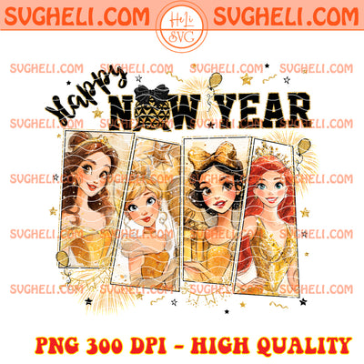 Disney Princess Happy New Year 2026 Png Disney New Year Png