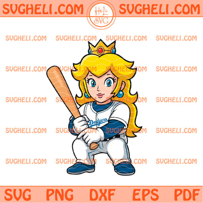 Disney Princess Peach LA Dodgers Svg Peach Dodgers Svg