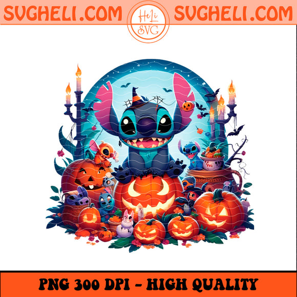 Disney Stitch Halloween Pumpkin Png Stitch Halloween Png