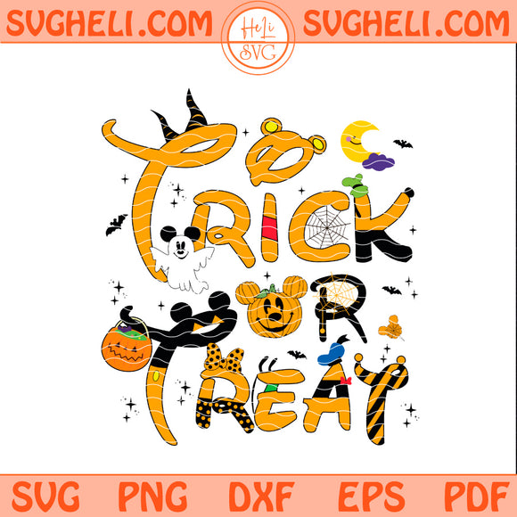 Disney Trick or Treart Halloween Svg Disney Halloween Svg