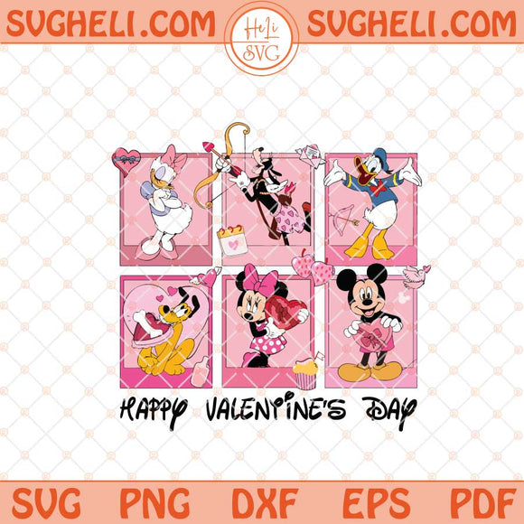 Disney Valentine Day Svg Mickey and Friends Valentine Day Svg Png Dxf Eps Files