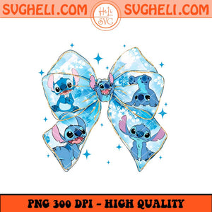 Disneyland Lilo Stitch Coquette Bows Png Lilo And Stitch Png Sublimation Files
