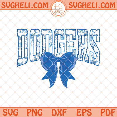 Dodgers Floral Toile Royal Blue Water Color Coquette Bow Svg Png Dxf Eps Files