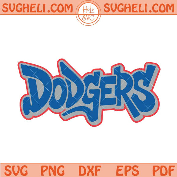 Dodgers Graffiti Logo Svg Los Angeles Dodger Baseball Svg Png Dxf Eps Files